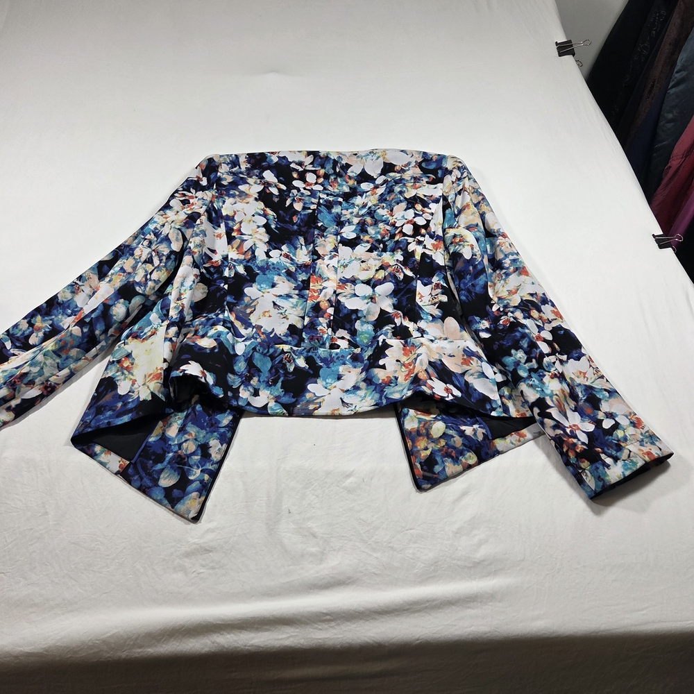 Worthington Pant Suit 90s Vintage Y2K Multicolor Floral Pantsuit Pleated - Picture 15 of 16